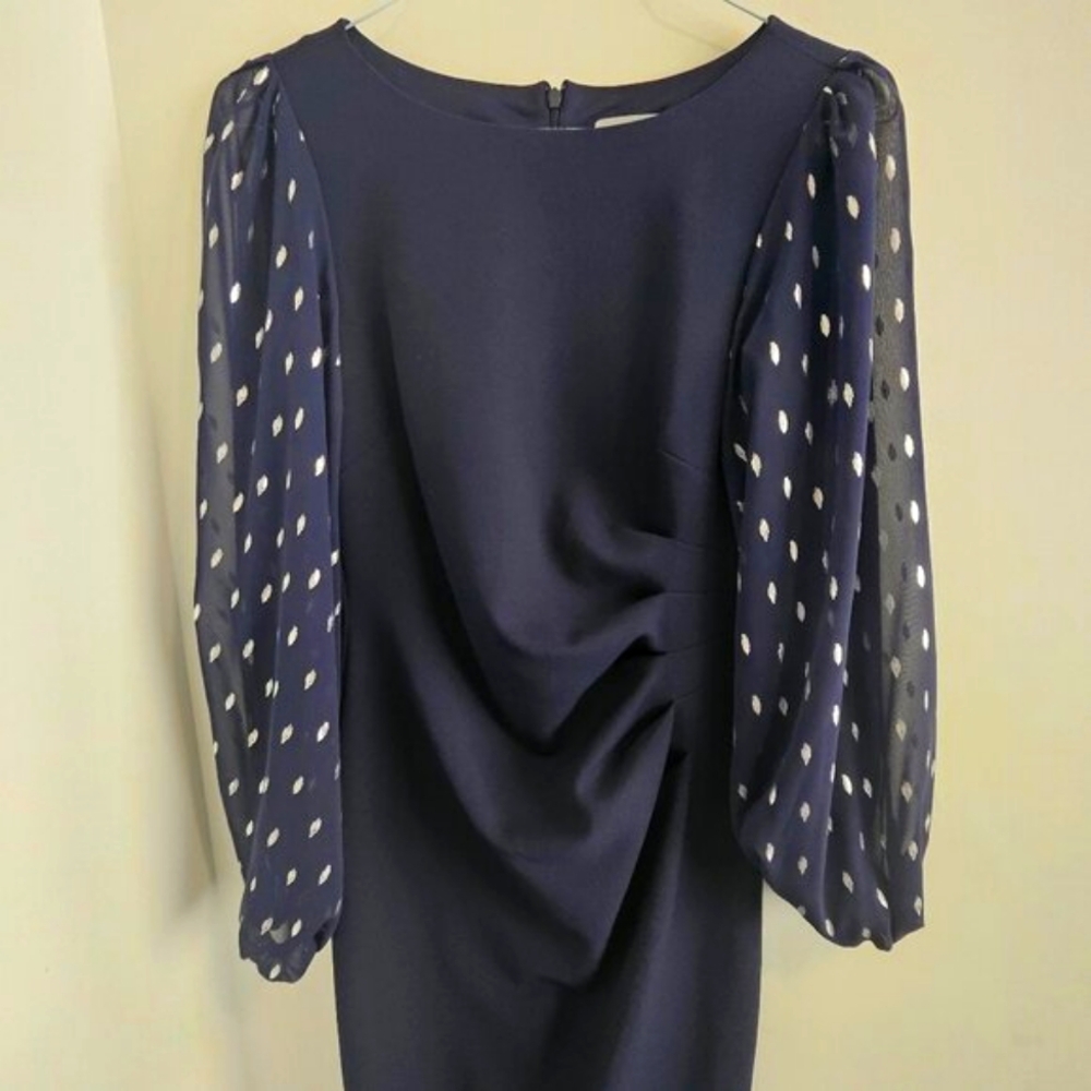 Robe de cocktail élegante à manches bouffrantes elisa j